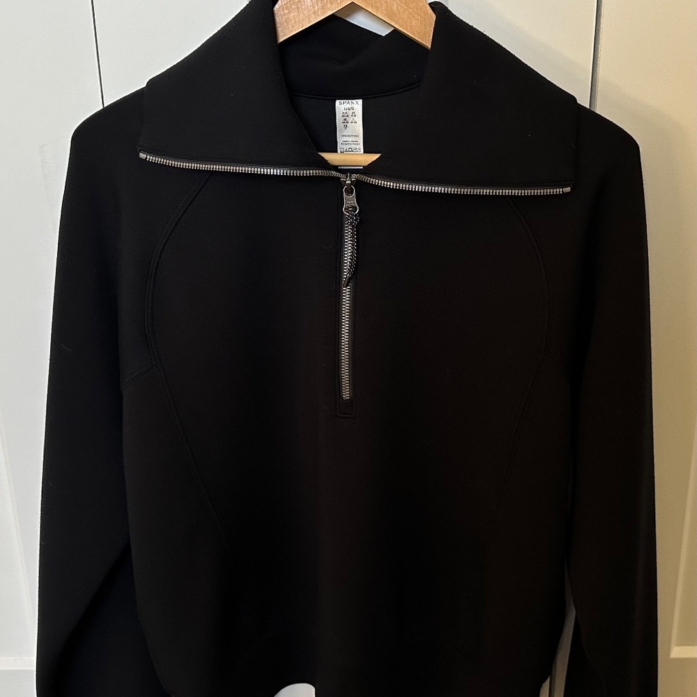Spanx Air Essentials Half-Zip - Large/Black